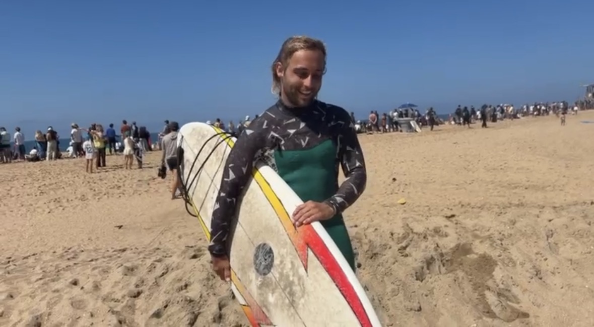 Our Ambassador Pete "Luigi" Shaw Rides the Hipster Through the Swell of the Century